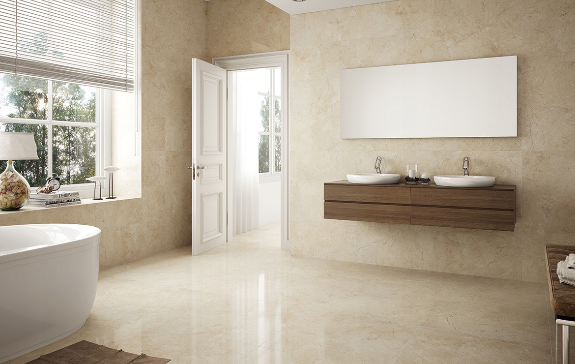 Mramorové obklady Crema Marfil 30 x 90 x 2 POĽSK